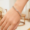 14K White Gold Extra Wide Paperclip Chain Bracelet (6.10 mm), view 5