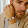Rhodium Plated Sterling Silver Curb Style Bracelet (11.60 mm), view 4