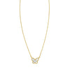 14K Yellow Gold Primavera Mother of Pearl Butterfly Necklace, view 2