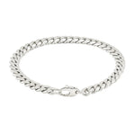14K White Gold Cuban Link Bracelet (5.90 mm), view 2