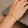 14K Yellow Gold Solid Diamond Cut Round Franco Bracelet (2.20 mm), view 2