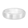 Sterling Silver Rhodium Plated Domed Classic Bangle (18.50 mm), view 2