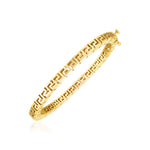 14K Yellow Gold High Polish Greek Key Bangle (4.80 mm)