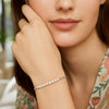Sterling Silver Rhodium Plated Friendship Freshwater Pearl Drawstring Bracelet, view 3