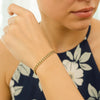 14K Yellow Gold Classic Miami Cuban Solid Bracelet (3.20 mm), view 3
