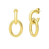 Interlocking Link Earrings in 14K Yellow Gold