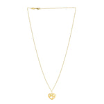 Cutout Heart Necklace in 14K Yellow Gold, view 2