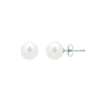 White Freshwater Cultured Pearl Stud Earrings in 14K White Gold (7.00 mm), view 2