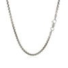 Sterling Silver Rhodium Plated Round Box Chain (2.20 mm), view 3
