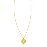 14K Yellow Gold Radiating Heart Necklace
