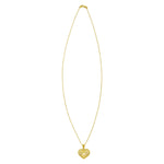 14K Yellow Gold Radiating Heart Necklace, view 2
