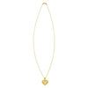 14K Yellow Gold Radiating Heart Necklace, view 2