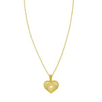 14K Yellow Gold Radiating Heart Necklace, view 3