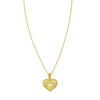 14K Yellow Gold Radiating Heart Necklace, view 3