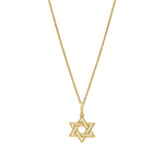 Star of David Necklace in 14K Yellow Gold