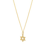 Star of David Necklace in 14K Yellow Gold, view 2