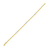 14K Yellow and White Gold Heart Bead Bracelet
