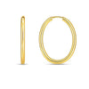 14K Yellow Gold Endless Oval Hoop Earrings (2x25.00 mm)