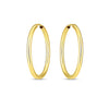 14K Yellow Gold Endless Oval Hoop Earrings (2x25.00 mm), view 2