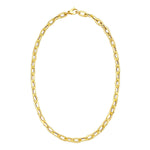 14K Yellow Gold Long Mirror Rolo Link Chain Necklace (7.30 mm), view 2
