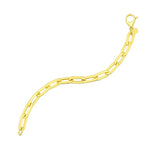 14K Yellow Gold Long Mirror Rolo Link Chain Necklace (7.30 mm), view 4