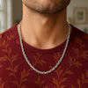 14k White Gold French Cable Link Chain (4.80 mm)