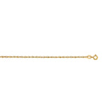 14k Yellow Gold Machine Rope Chain (1.00 mm), view 2