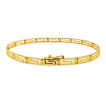 14K Yellow Gold Greek Fret Design Fancy Bracelet (3.30 mm), view 2
