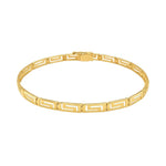 14K Yellow Gold Greek Fret Design Fancy Bracelet (3.30 mm), view 3