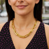 14K Yellow Gold Extra Wide Paperclip Chain Necklace, view 9