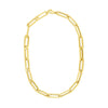 14K Yellow Gold Extra Wide Paperclip Chain Necklace