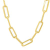 14K Yellow Gold Extra Wide Paperclip Chain Necklace, view 3
