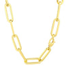14K Yellow Gold Extra Wide Paperclip Chain Necklace, view 4