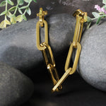 14K Yellow Gold Extra Wide Paperclip Chain Necklace, view 5