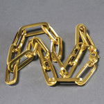 14K Yellow Gold Extra Wide Paperclip Chain Necklace, view 6