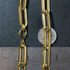 14K Yellow Gold Extra Wide Paperclip Chain Necklace, view 7