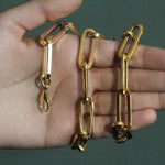 14K Yellow Gold Extra Wide Paperclip Chain Necklace, view 8