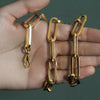 14K Yellow Gold Extra Wide Paperclip Chain Necklace, view 8