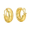14K Yellow Gold Large Omega C Hoops, view 2