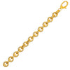 Textured Oval Link Bracelet in 14K Yellow Gold (8.70 mm)
