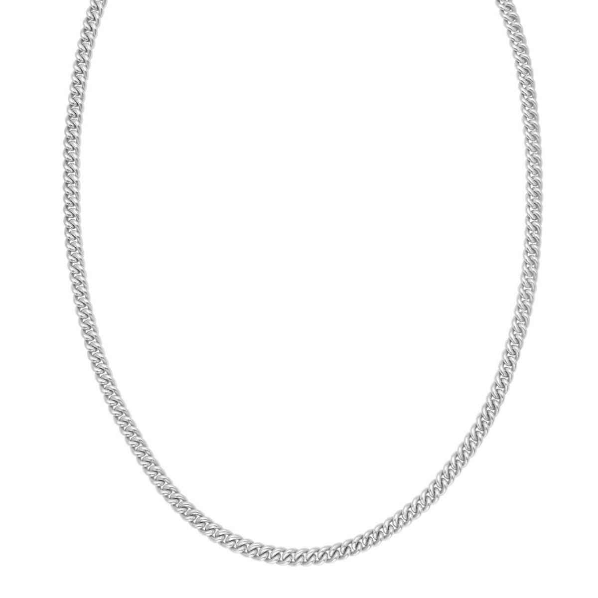 Sterling Silver Rhodium Plated Vintage Puffed Miami Cuban Chain (5.30 mm), view 2
