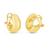14K Yellow Gold Small Omega C Hoops, view 2