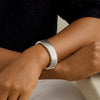Sterling Silver Rhodium Plated Extra Thick Tubogas Bracelet (18.00 mm), view 5