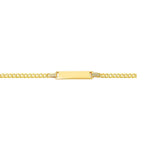 14K Yellow Gold Curb Link Style Childrens ID Bracelet (3.30 mm), view 2