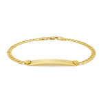 14K Yellow Gold Curb Link Style Childrens ID Bracelet (3.30 mm), view 3