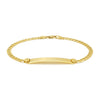 14K Yellow Gold Curb Link Style Childrens ID Bracelet (3.30 mm), view 3