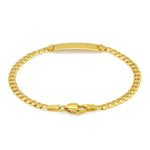 14K Yellow Gold Curb Link Style Childrens ID Bracelet (3.30 mm), view 4