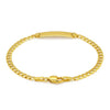 14K Yellow Gold Curb Link Style Childrens ID Bracelet (3.30 mm), view 4