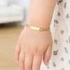 14K Yellow Gold Curb Link Style Childrens ID Bracelet (3.30 mm), view 5