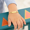 14K Yellow Gold Curb Link Style Childrens ID Bracelet (3.30 mm), view 6